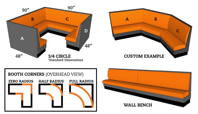 Booth Table Seating Guide - Sizing Chart, Materials & Layout